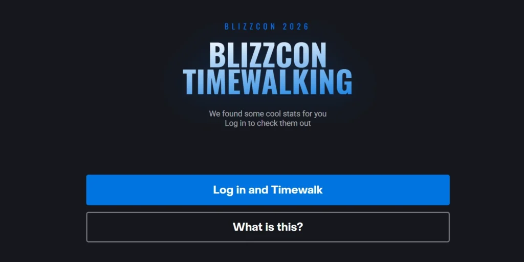 Blizzcon Timewalk