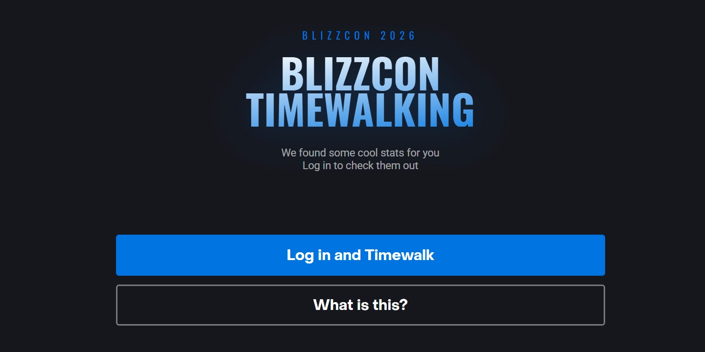 Blizzcon Timewalk