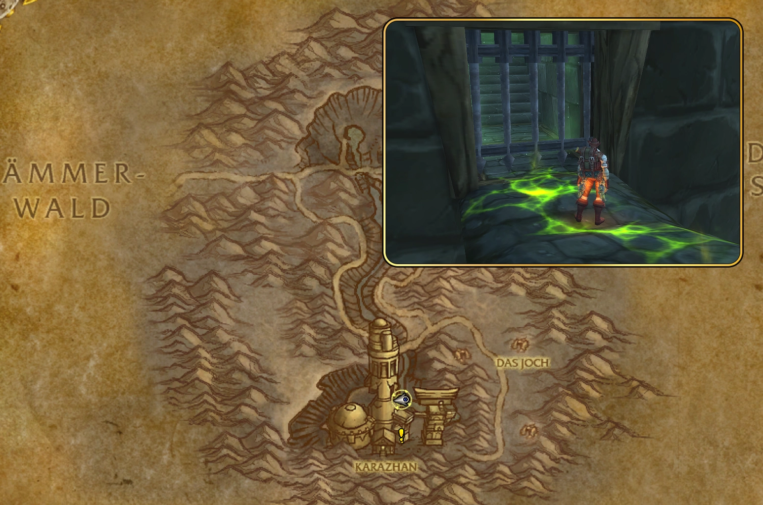 Rueckkehr nach Karazhan Eingang Map