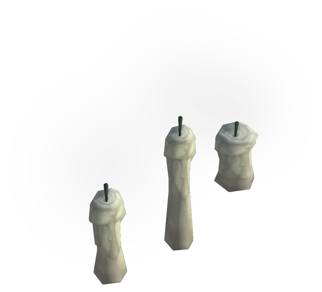 Verzauberte Kerzengruppe · freigestelltes Originalmodell