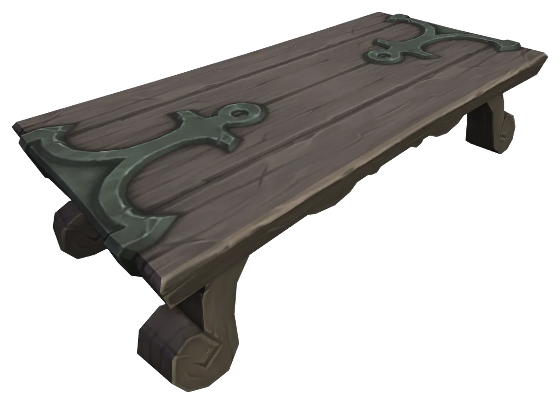 Grimmflut-Couchtisch · freigestelltes Originalmodell