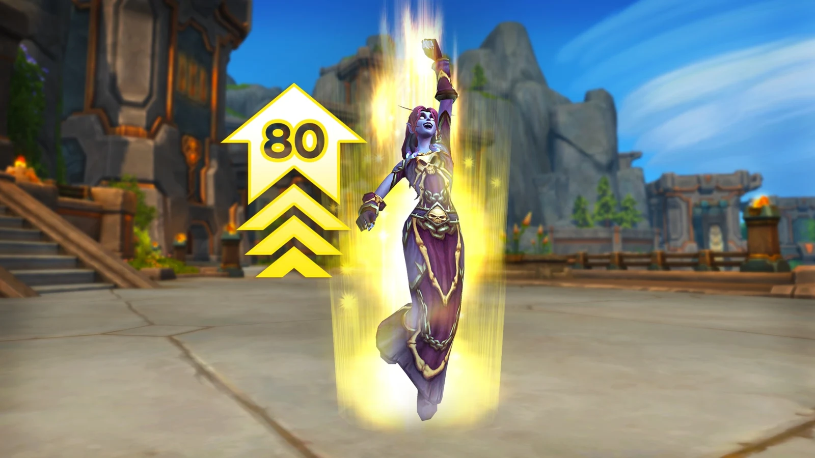 Verbesserte Charakteraufwertung auf Stufe 80 – offizielles Blizzard-Produktbild