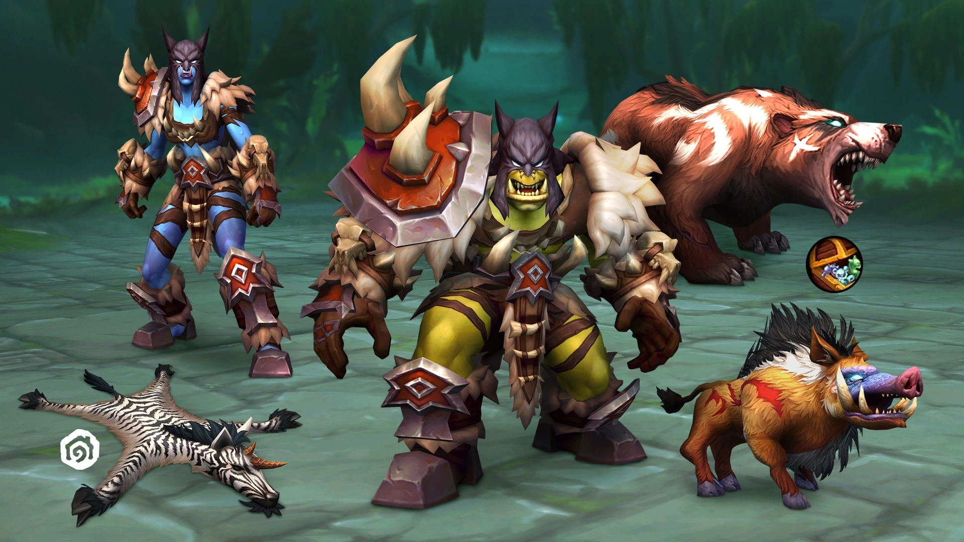 Champion der Wildnis: Rexxar-Transmog, Misha, Grummel und Zhevrahaut-Teppich