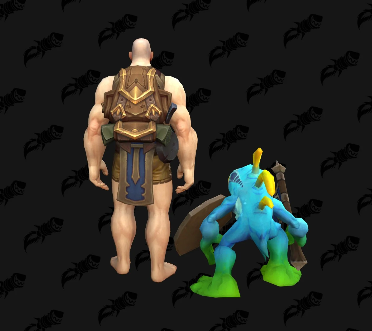 Rückansicht des Eternal Explorer’s Backpack und des Murlocs Azurky